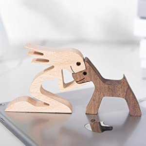 woman dog statue