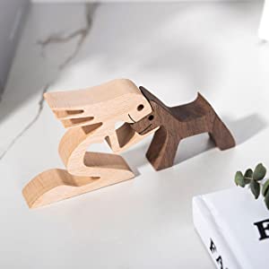 wood girl dog